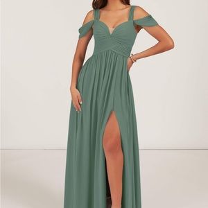 AZAZIE LIANNE
A-Line Off the Shoulder Chiffon Floor-Length Dress Eucalyptus